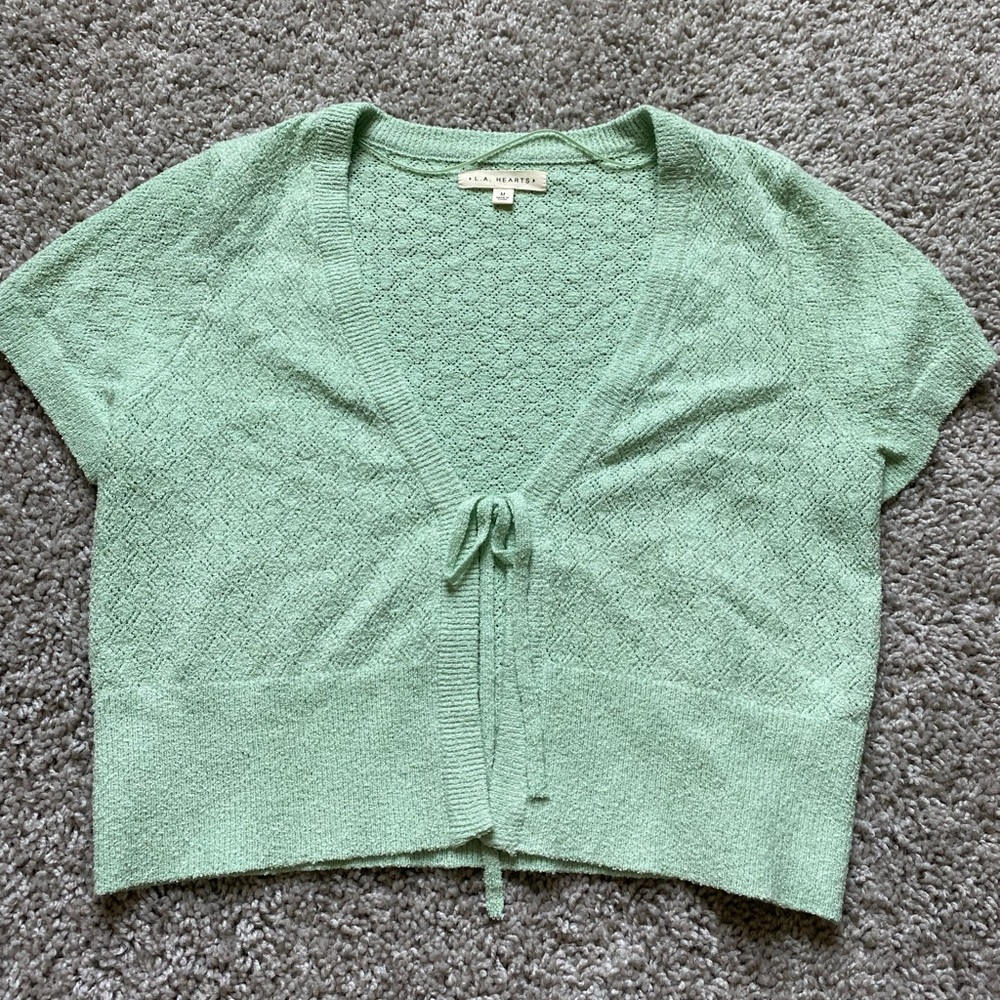 Green crop top